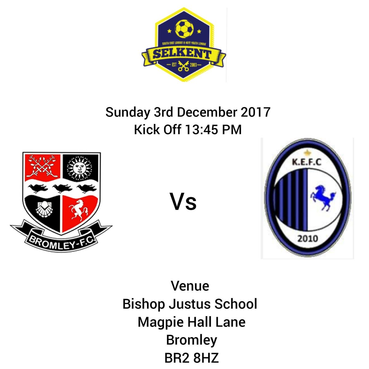 BromleyFCU16's tweet photo. Our 5th Home Match For Our Selkent A Squad
Wearing The Badge With Pride ⚽⚽⚽
#BromleyFCU16
#SelkentLeague
#WeAreBromley
#WinningIsEverything https://t.co/mLzFoKRRbC
