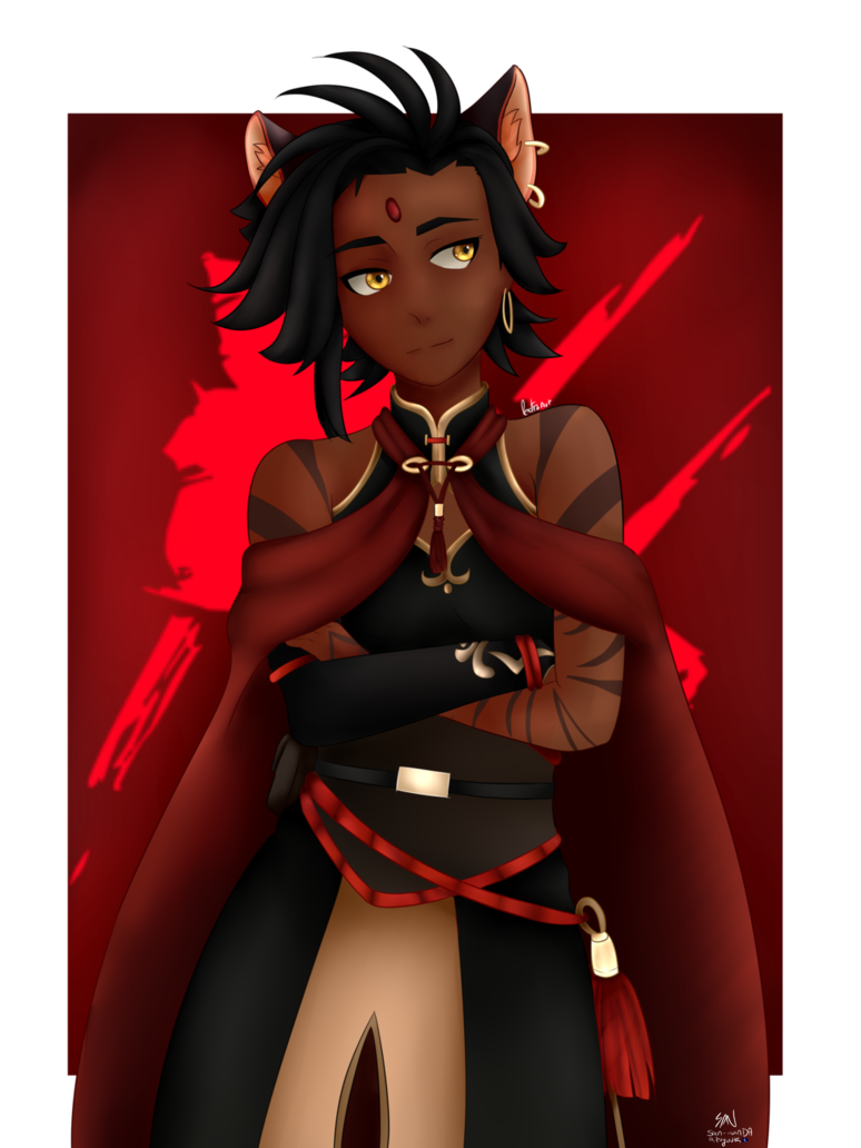 LectraArt's tweet photo. Collab: Sienna Khan from RWBY~ 
I did the color, the shades and  the background!

#RWBY #sienna #khan #RWBYSienna https://t.co/eR3IBn301r