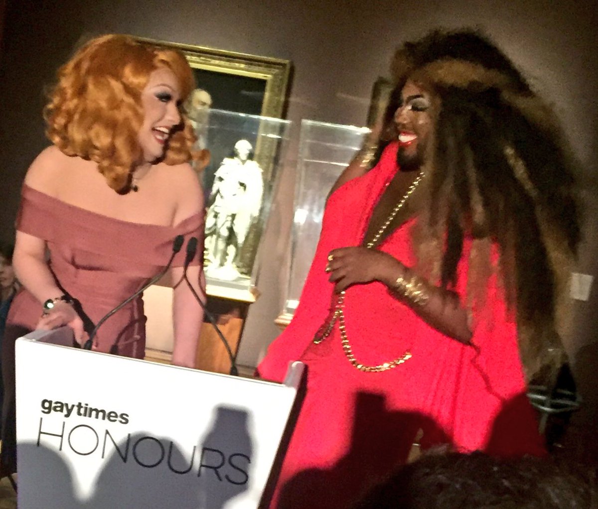 Nuala_OS's tweet photo. Thanks @JinkxMonsoon & #FreidaSlaves for gracious, hilarious, fierce hosting @GayTimesMag #gaytimeshonours @NPG https://t.co/qI7nExXs9o