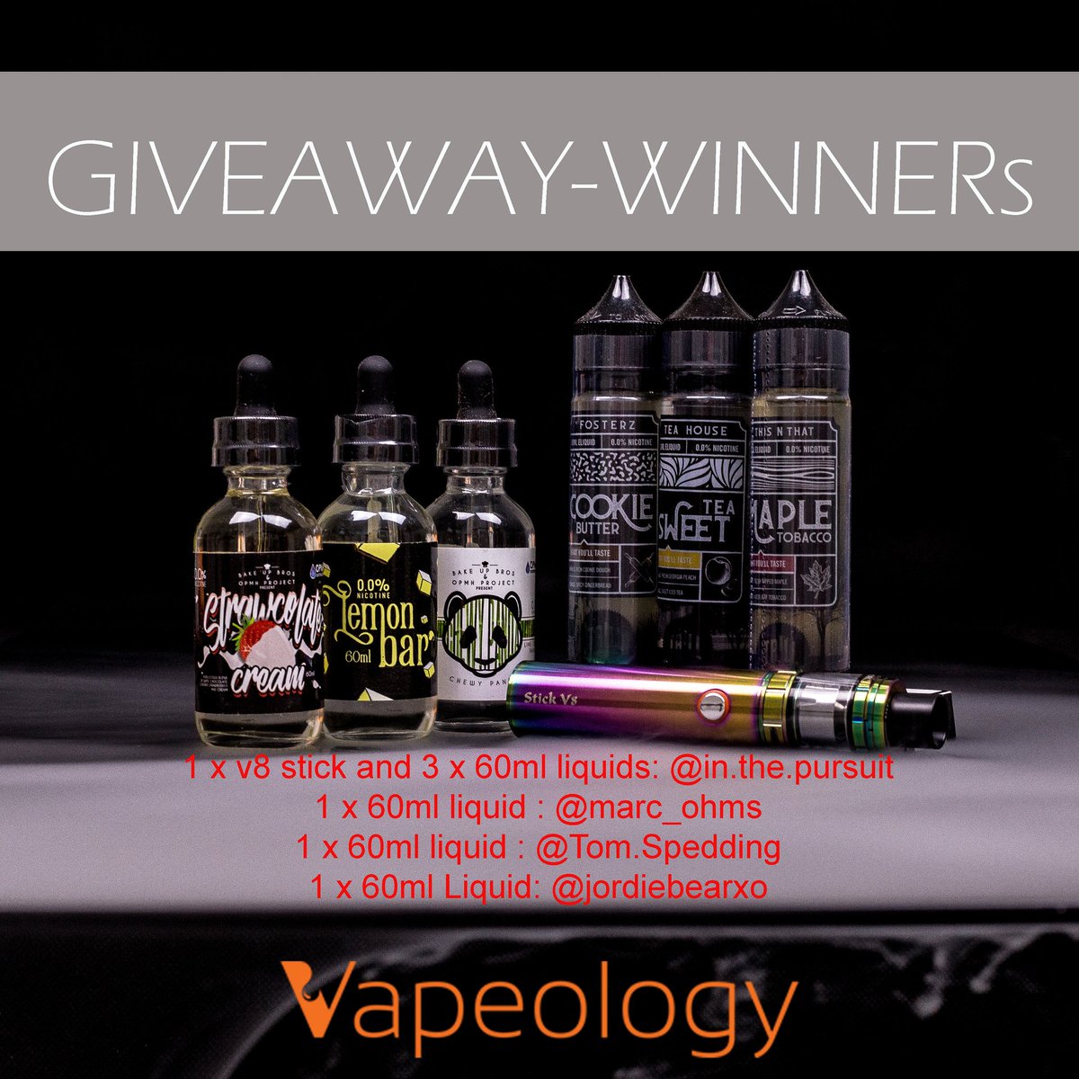 vapeology_e10's tweet photo. Congrats to our #vape #raffle #winners on #Instagram . If your not following already it's @vapeology_london
Pop in and see what we offer #vapegear #vapelondon #londonlife #vapelife #vapelifestyle #jooselife #cloudchasing #notblowingsmoke #vapeshop #vapeon π¨ https://t.co/0zj9SrbA1e