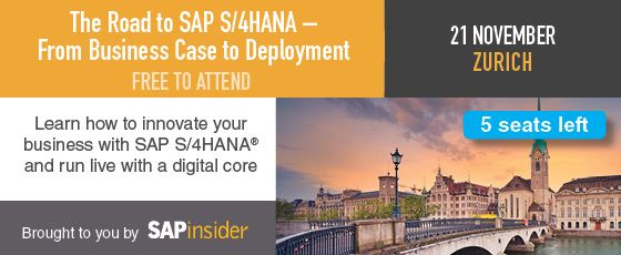 SAPinsider's tweet photo. Join us with @Infosys, a named leader in SAP S/4HANA and SAP #S4HANA services by NelsonHall, on Tuesday for the free1-day  #RoadtoS4HANA event! https://t.co/E9yWwQtqeX https://t.co/VSrcSg6YLC