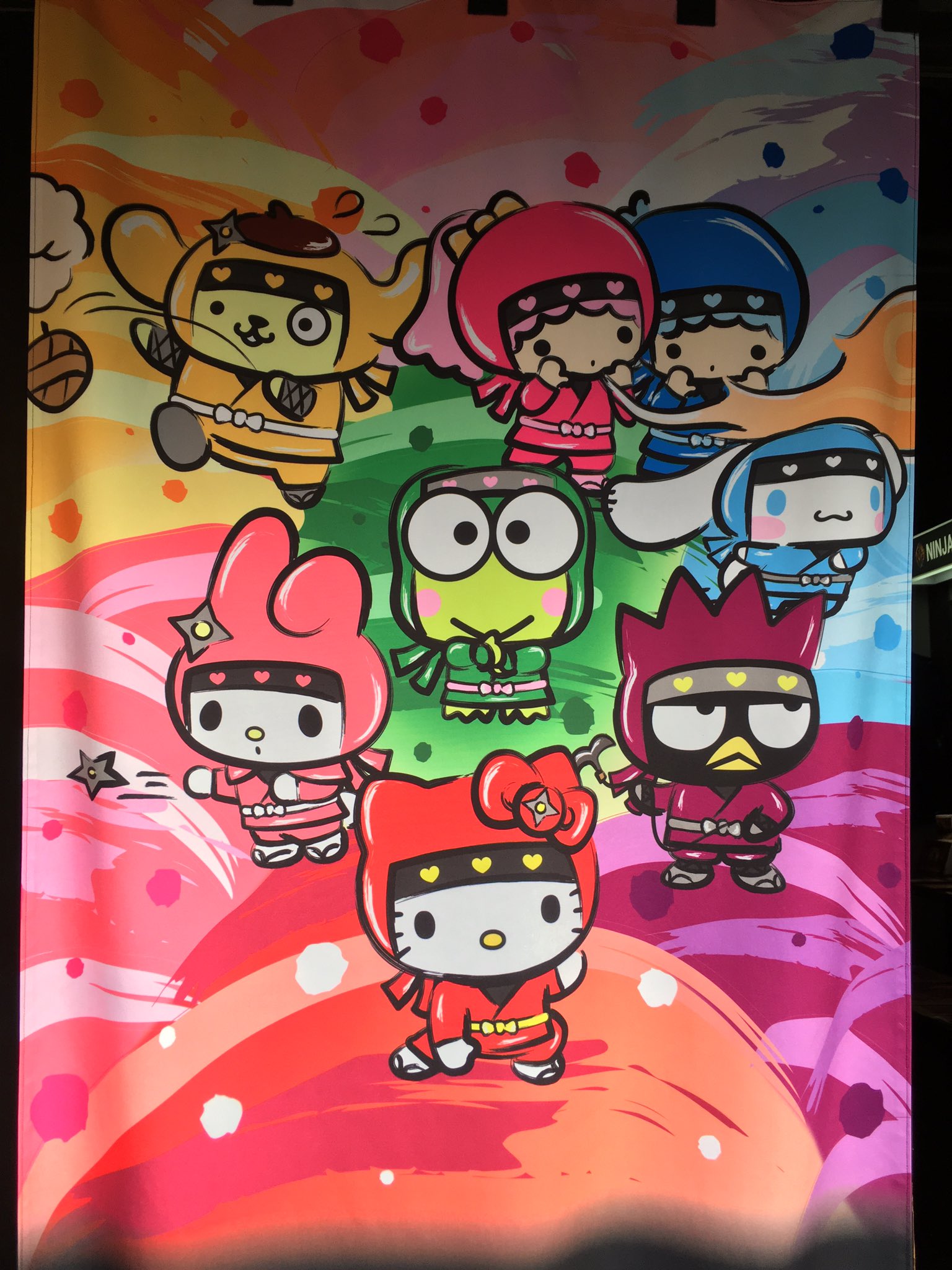 ひぽ A Twitteren Ninja Kyoto サンリオキャラクターズ 忍宴乱舞 忍者京都のビュッフェレストラン ハローキティ マイメロディ キキララ ポムポムプリン シナモロール けろけろけろっぴ バッドばつ丸 の７キャラクター これってサンリオ男子達の推しキャラが