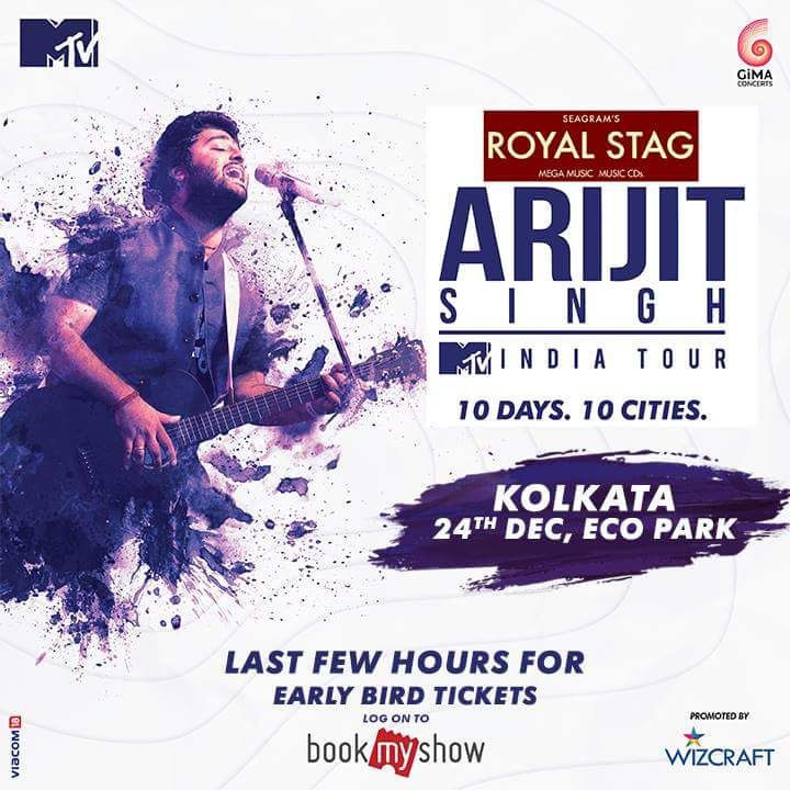MTVIndia's tweet photo. Hey Kolkata peeps!
Have you booked your tickets for Arijit Singh's #MTVIndiaTour yet? 
Get on the wagon RN with the early bird tickets. Available only till noon tomorrow. 

Tix: https://t.co/OTZfVRMfCs https://t.co/JvYoJJuNQQ