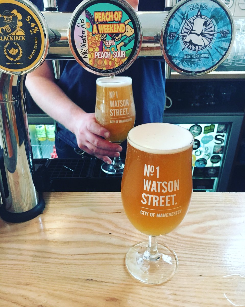 TPOHoppiness's tweet photo. This sour ale from @WildWeatherAles pours a golden colour with plenty of carbonation. Aromas of peach followed up by a tart, sour finish. This is a great beer, and one that you must try if you come across it. 9/10. 
#beer #craftbeer #manchester #beerporn #beeroclock #sour #ale https://t.co/yoIpDHMo7E