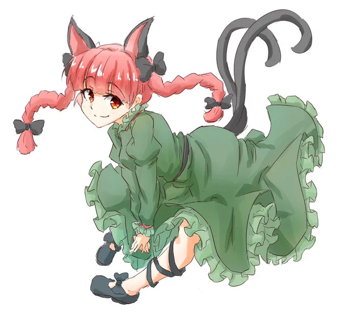 #深夜の真剣お絵描き60分一本勝負
お燐 