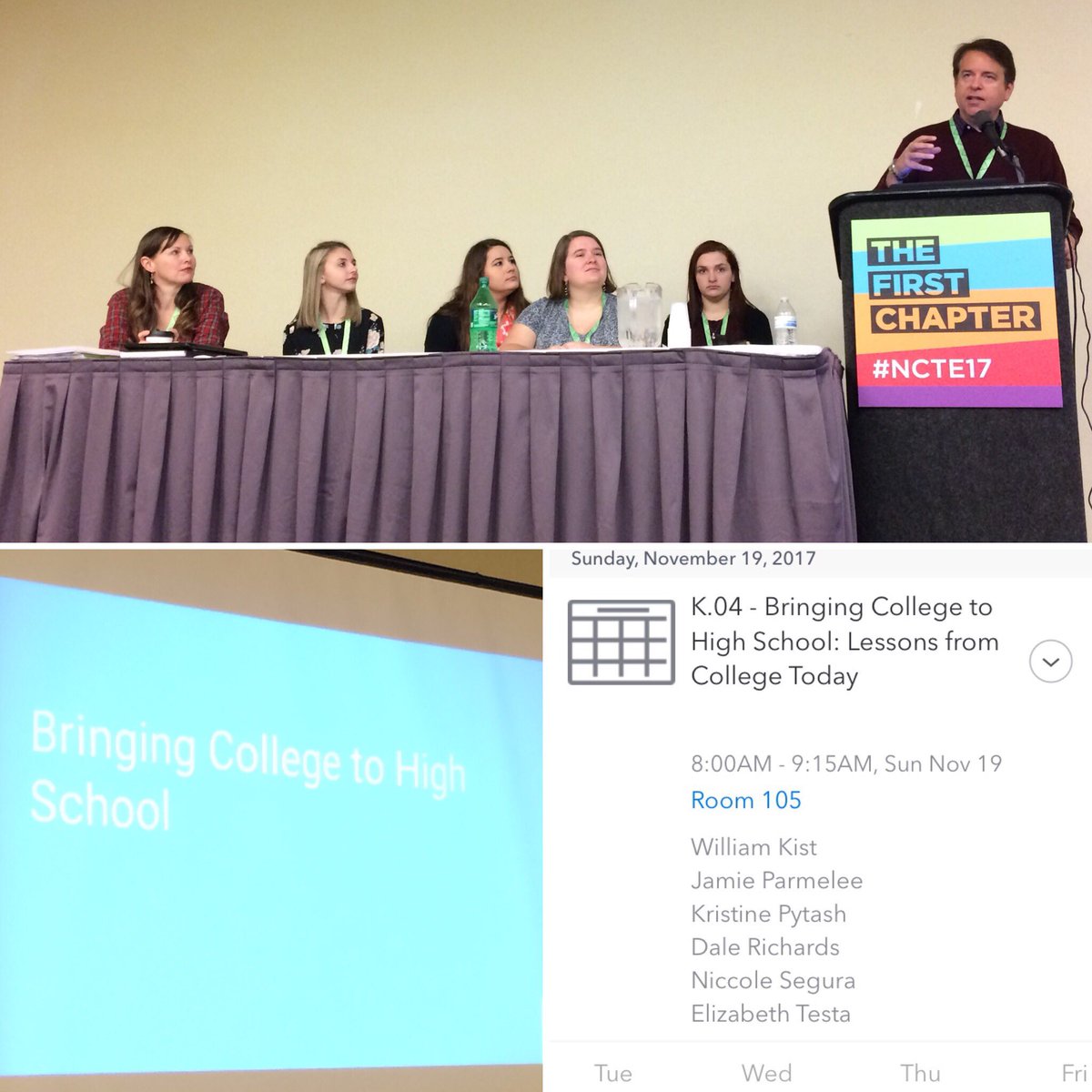 JENTONEY's tweet photo. You all are AWESOME @williamkist ! Thank you for teaching us some excellent information!  #NCTE17 @KentStateEHHS @KentStateTlc https://t.co/yEHx3OvULc