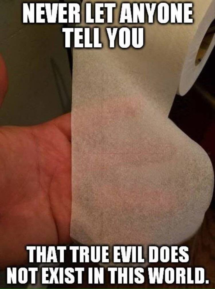 Burkeeboy's tweet photo. True evil does exist and it's this... #toiletpaper #oneply #Bathrooms #SundayMorning https://t.co/GG7ZEekNcp