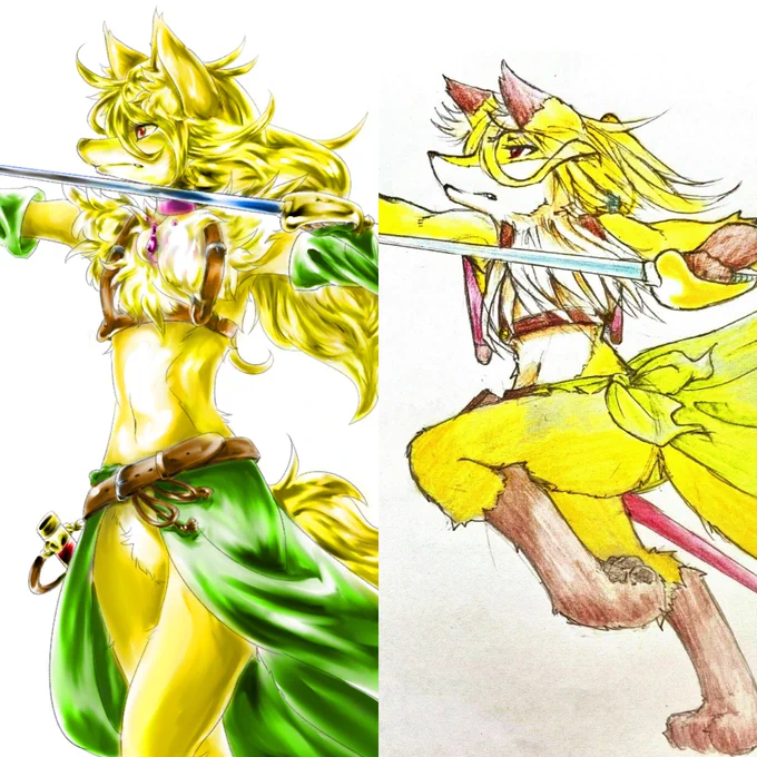 今回の姐さんのポージングは去年の9月のイラストと同じ様に仕上げてみました!わーずいぶんと美しくなられて嬉しいですー(*^.^*) 