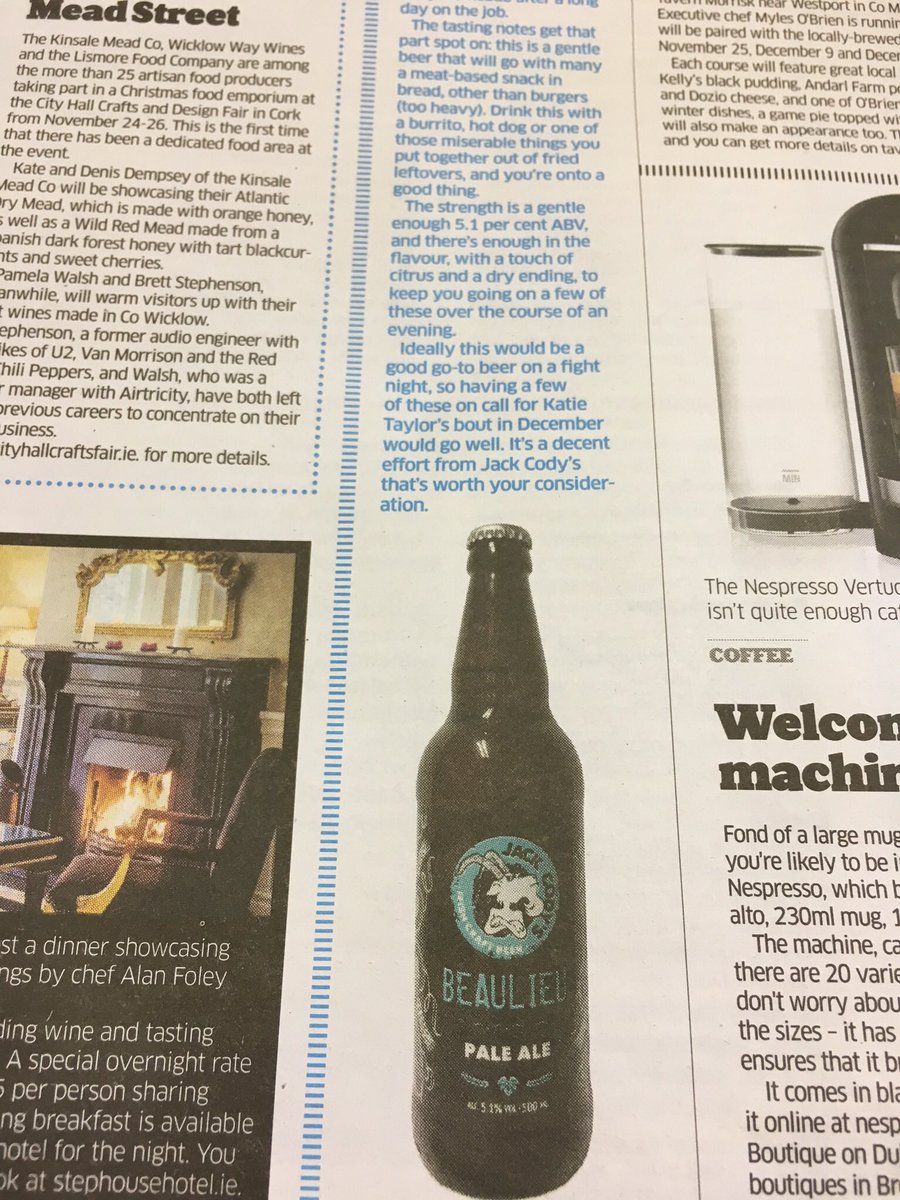 jackcodys's tweet image. Our baby Beaulieu gets a mention in @sundaybusiness @action81 lamb kebabs all the way!