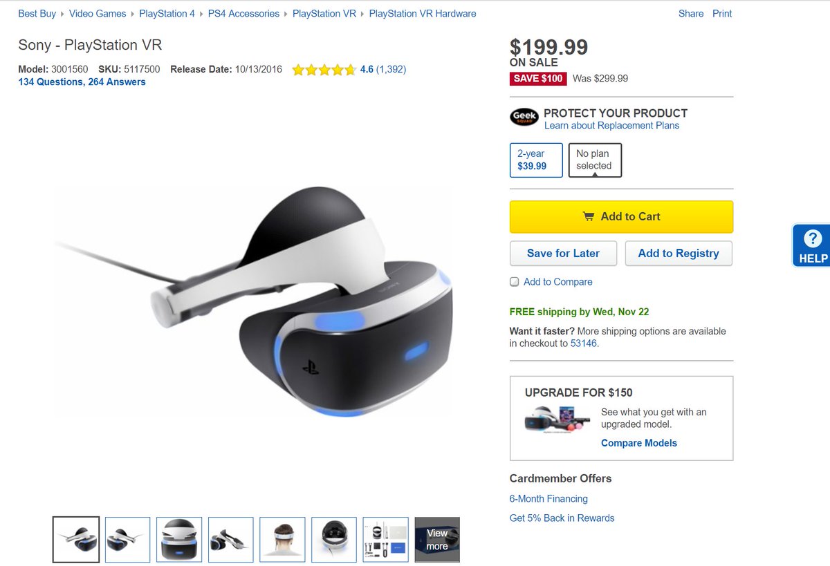 PlayStationWire's tweet photo. DEAL: PSVR is down to $199.99 at Best Buy! https://t.co/OPyoT6Prsw https://t.co/bpCajktLFT