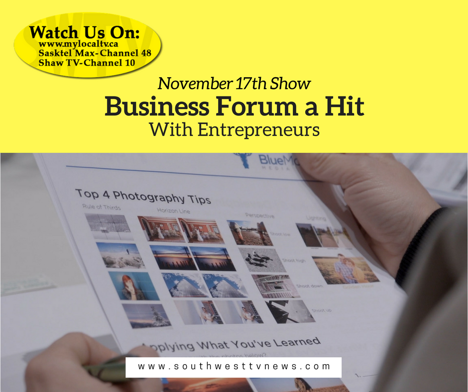 swtvnews's tweet photo. From #SocialMediaYXE strategies to #BuildingLocalBusiness, a business forum in Swift Current connected entrepreneurs. See more at https://t.co/NCawQm3Q0l. @RondeauJMR @bluemoosemedia https://t.co/VAfcis4Q4C