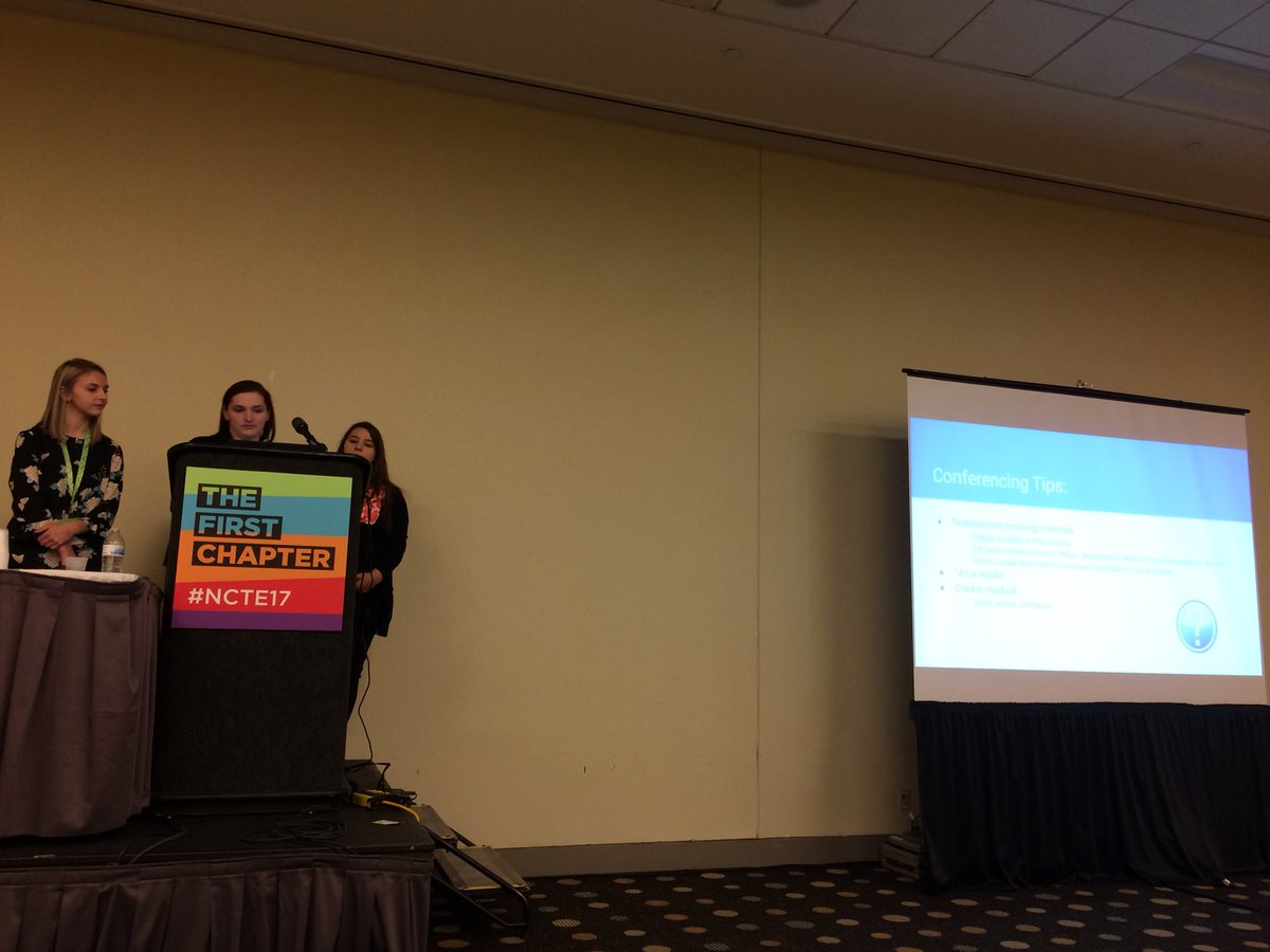 JENTONEY's tweet photo. Great job @KentStateEHHS pre-service educational leaders!  @williamkist @KentStateTlc #NCTE17 https://t.co/VUUdxyDBWc