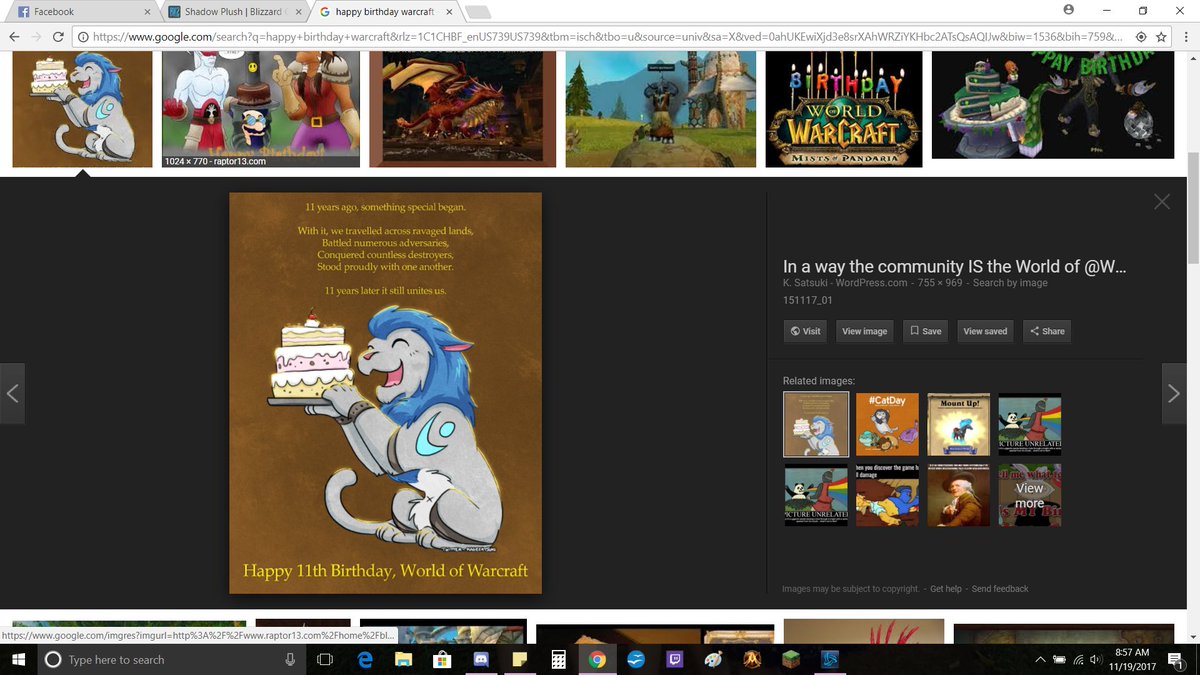 GamerMama89's tweet photo. So I was googling "happy birthday warcraft" for a friends birthday. This showed up. =) @KageSatsuki https://t.co/CMSHncSqJW