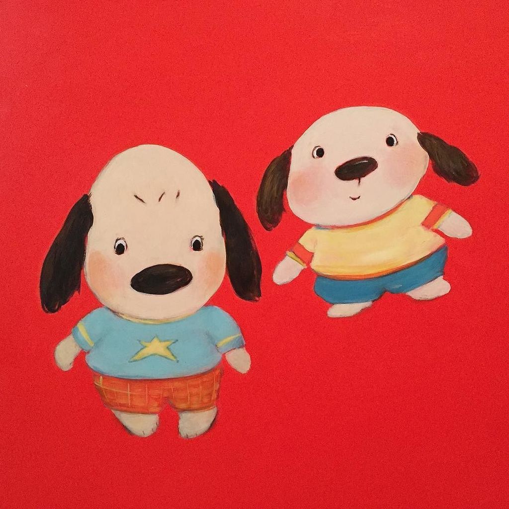 ArtworkByAllyn's tweet photo. Hey hi ✨ Have a great Sunday ☀️ xo, Ruben & Cooper #twodogs #whatsup #snoopdogs #artworkbyallyn #paintingonwood #wallart #dogcharacters #woofwoof #kidsroomart https://t.co/N7wfZLEKIy https://t.co/O8JDUANl29