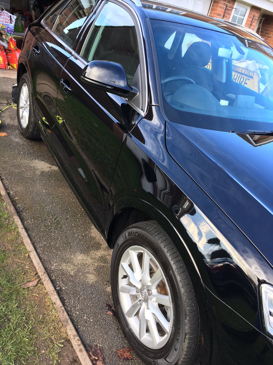 simonhpirie's tweet photo. Bit of DIY polish time.. Not as good as @perfectionvalet but I am trying #audi #q3 #cleanas https://t.co/YjkSRoQaut