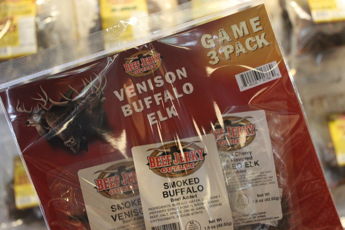 beefjerkyexp's tweet photo. The perfect Holiday gift is our Game 3 pack with Venison, Buffalo, and Elk! #holiday #100daysofjerky #day97 https://t.co/kusjUjQEIZ