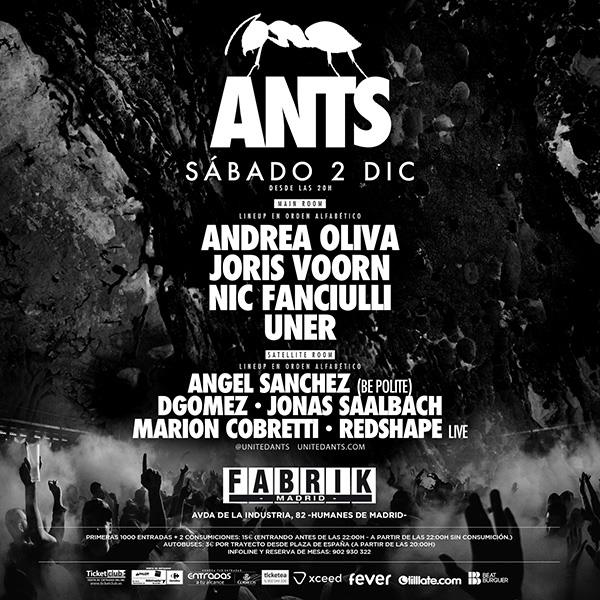 fabrikdiscoteca's tweet photo. Ants vuelve a FABRIK el 2 de diciembre desde las 20:00 con un cartel a la altura de las circunstancias. #AdemásViene https://t.co/IYOtXBoLQJ