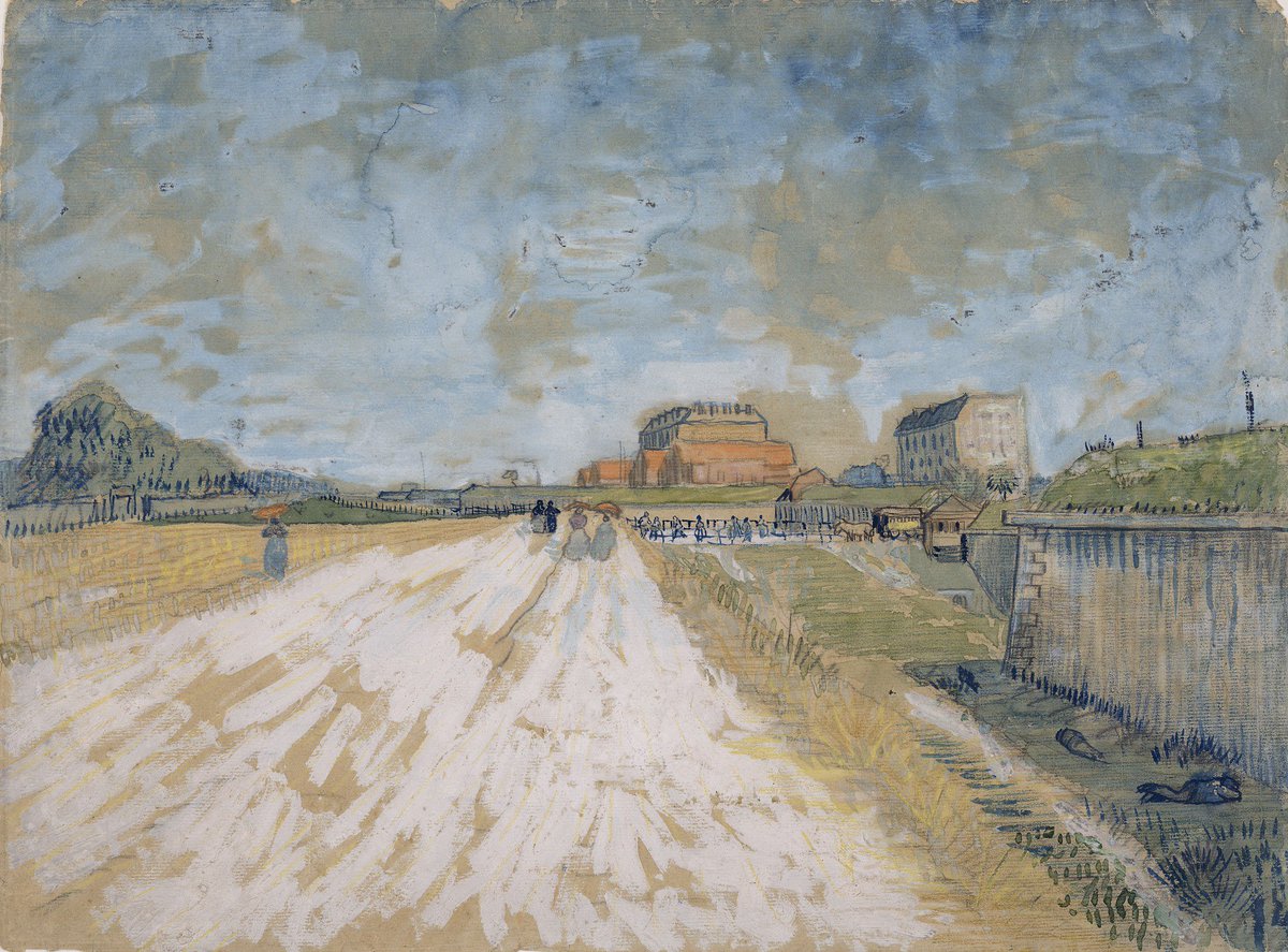 Van Gogh Museum Vincent Van Gogh Also Had To Study What Do You Think Of The Result Study Of The Paris Ramparts 17 And Road Running Beside The Paris Ramparts