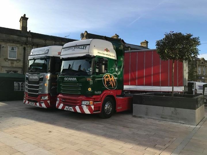 burnleycouk's tweet photo. A huge thank you to @FaganWhalley for supplying the trucks for today's Christmas lights switch on stage #support #BrilliantBurnley business ❤️ https://t.co/VeFiwauqj7