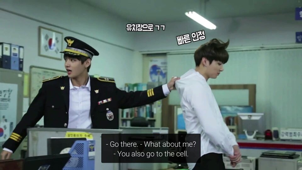 —; taekook as police officers 