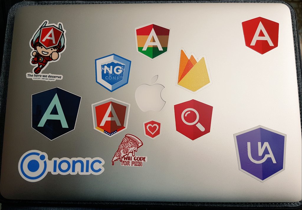 luixaviles's tweet photo. Got a laptop in an @angular way!
#angular #codelizer #ngconf #NgColombia #ionic #firebase #angularBolivia #willCodeForPizza 😅 https://t.co/v3Bj4KxCXz