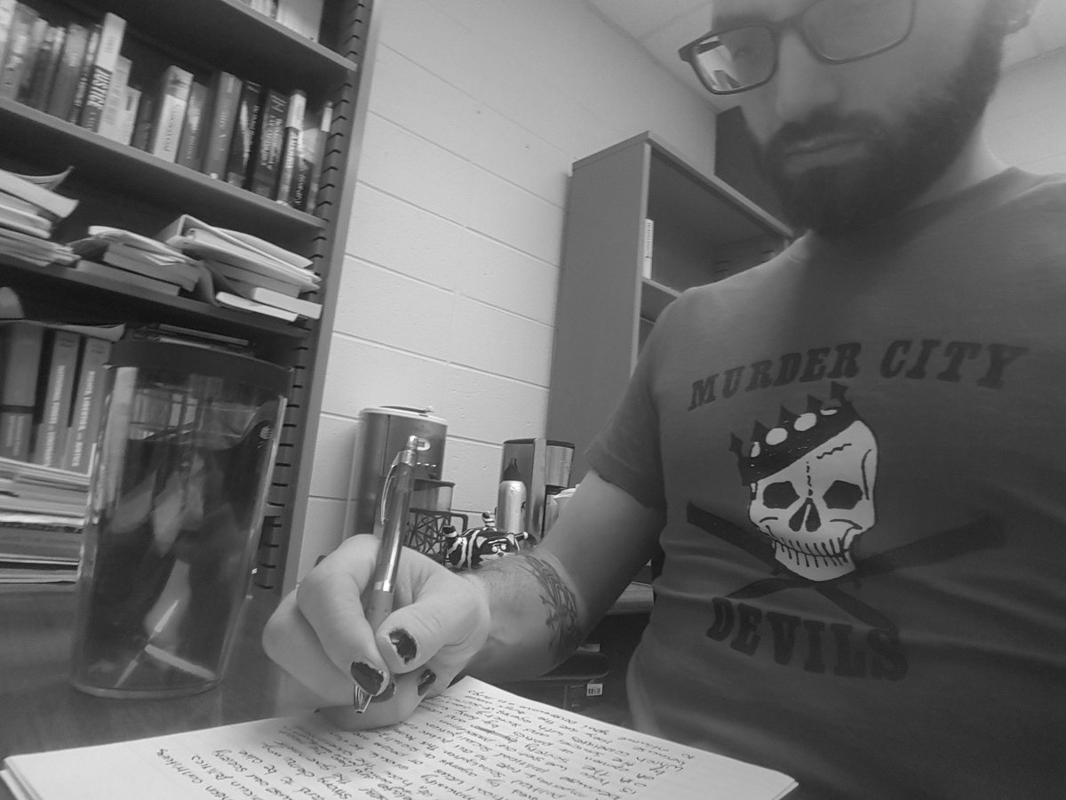 ProfTags's tweet image. Add in some Danzig in the background and many more bluebooks and you've got my morning #grading #almostbreak