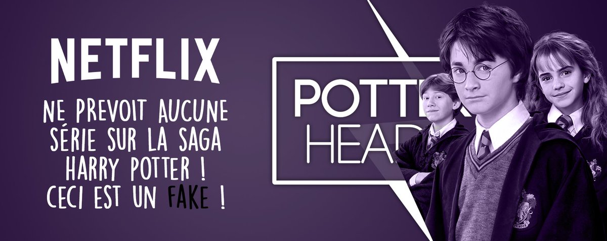 LePotterTime's tweet photo. ⚠️ATTENTION, LA RUMEUR DE SÉRIE HARRY POTTER PAR NETFLIX EST UN FAKE⚠️
RT AU MAXIMUM SVP POUR QUE CES RUMEURS CESSENT !
#HarryPotter #Netflix https://t.co/OZUKLhsYVH