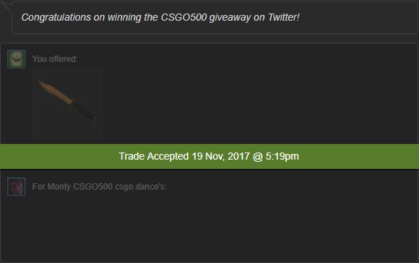 500Casino's tweet photo. Congratulations to @MMaarrttiimm for winning our Bowie Knife Tiger Tooth FN Giveaway and thank you all for participating! https://t.co/F6qktMiAqF