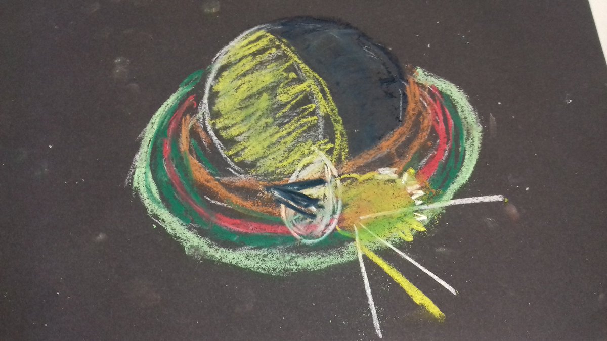 skysketcher's tweet photo. Excellent drawing of @CassiniSaturn by a dad at #SpectacularCassini @GMITOFFICIAL #MayoScienceFest #ScienceWeek https://t.co/ec58qZVpkc