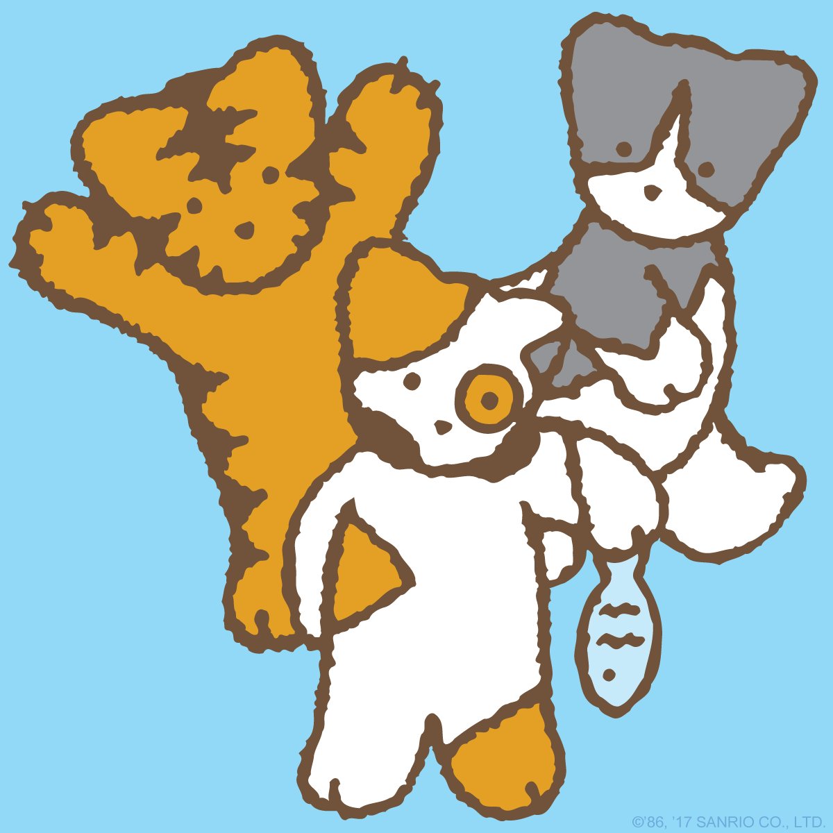 sanrio's tweet photo. #HappyBirthday to the #Noranekoland triplets, Kuro, Tora, and Mike 🎂
Kuro is the eldest, who likes to take it easy. 
Tora is the middle brother, who is always up for a challenge.
Mike is the youngest brother and enjoys baking sweets! https://t.co/w6stdI7GjX