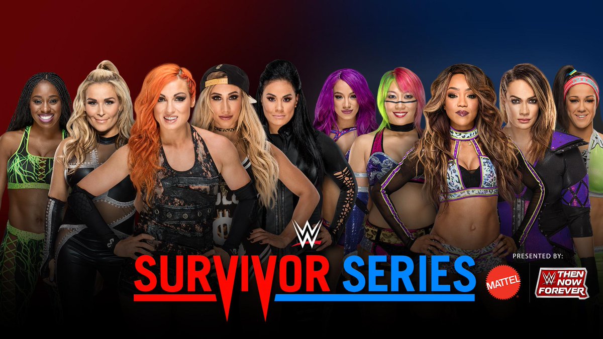 TONIGHT: <a href="/NaomiWWE/">Naomi</a> <a href="/NatbyNature/">Nattie</a> <a href="/BeckyLynchWWE/">Rebecca Quin</a> <a href="/CarmellaWWE/">Mella Is Money 🤑</a> &amp; <a href="/TaminaSnuka/">Tamina Snuka</a> unite for #SDLive to battle #RAW's team of @SashaBanksWWE <a href="/WWEAsuka/">The legendary Empress ASUKA / 伝説のASUKA皇后</a> <a href="/AliciaFoxy/">Alicia Fox - Fan Page</a> @NiaJaxWWE &amp; <a href="/itsBayleyWWE/">Bayley</a>! wwe.me/mSzekA #SurvivorSeries