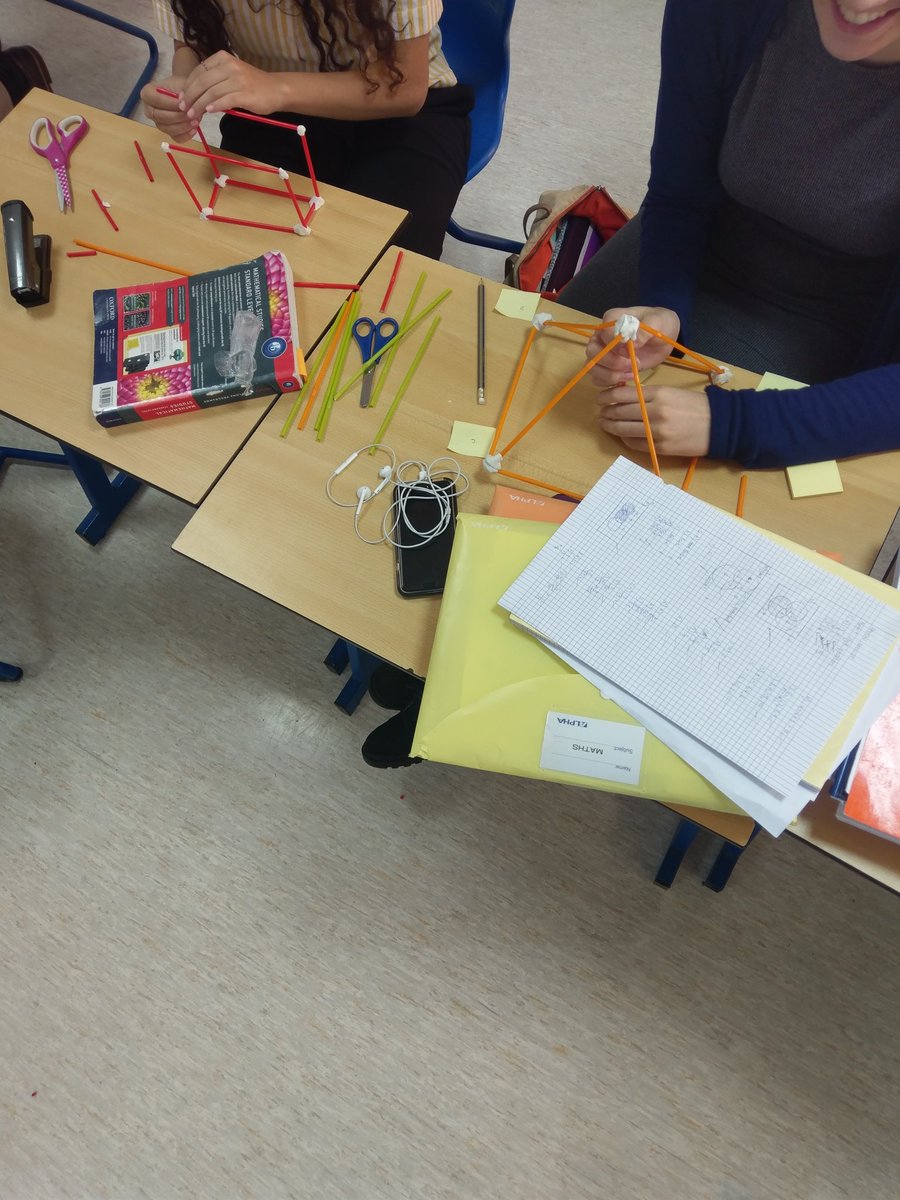JESSMathsDept's tweet photo. @JESS_Secondary using straws and clay to build 3d models in order to help visualise Pythagoras and Trigonometry #reallifemaths #jesschallenge #jessreallife #jessinnovation https://t.co/OCfEjgZqa2