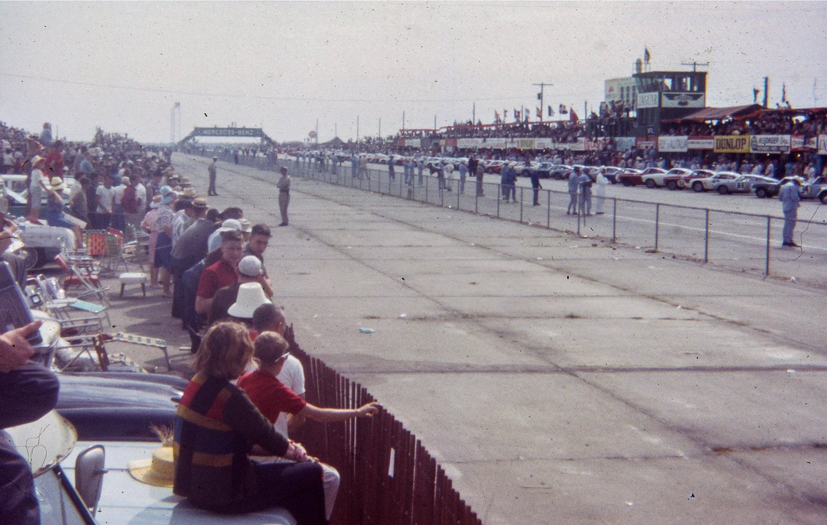sebringraceway's tweet photo. Waiting for the start of the #Sebring12 over 53 years ago... Come to Sebring Nov. 30-Dec. 3 for the @HSR_race #Classic12 and see legendary cars back on track at the Birthplace of American Endurance Racing- and vintage airplanes too! https://t.co/cKwBZ3YToa