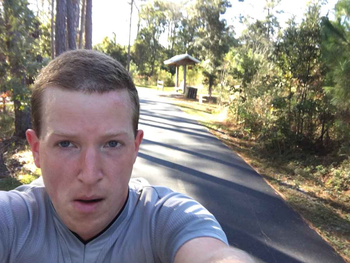 Exhausted picture of me running through Orange Beach, AL 