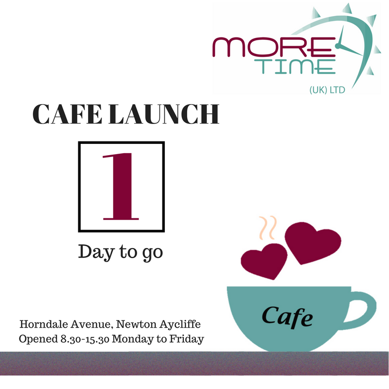 MoreTimeUK's tweet photo. Our cafe is launching tomorrow! Pop by between 8.30 and 3.30 to start your week with a cuppa and good food. #cafe #NewtonAycliffe https://t.co/4eDrvFWXx9