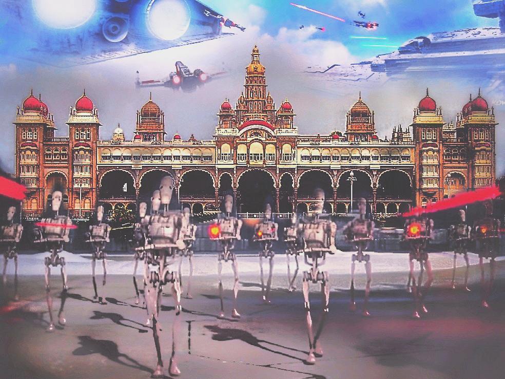 Winshot's tweet photo. "The Battle Of Mysore Palace"
.
.
.
#mysorepalace #mysore #mysuru #artistic #art #photoart #india #karnataka #asia #instagram #travel #traveldiaries #picture #nikon #shot #instapic #starwars #instago #indiatourism #indiatravels #indiatravelgram #cloudsta… https://t.co/E5VEHnyEXS https://t.co/tZr0UsLyU8