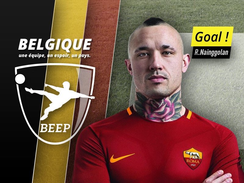 BelBeep's tweet photo. Radja #Nainggolan s'est illustré en inscrivant la 2ème réalisation de l'AS Rome lors du derby contre la Lazio (score final 2-1). #BeepLive https://t.co/fqABADJtbh