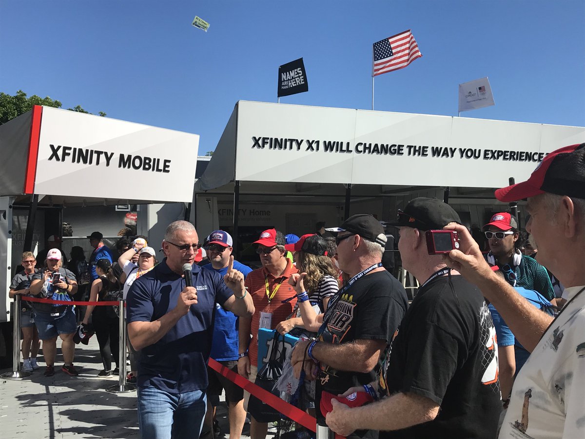 XfinityRacing's tweet photo. “This is for you @DaleJr! We’re gonna miss you!”-@RobertIrvine at the #XFINITYZone #Appreci88ion https://t.co/XjdUfOQeyN