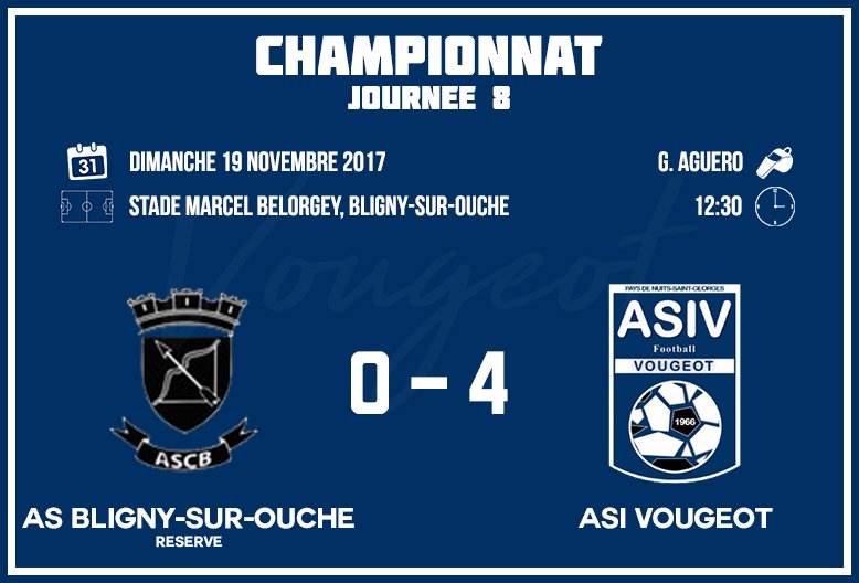 ASIVougeot's tweet photo. Victoire de l'équipe 1 à Bligny-sur-Ouche aujourd'hui : https://t.co/3PSsTsoi21