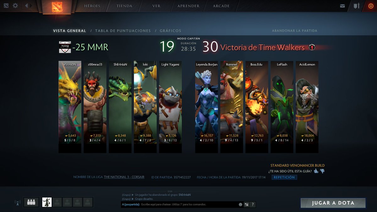 _25MMR's tweet photo. Perdemos ante @walkers_time Bien jugado, rapidito e indoloro 🔥 #CorsairTN3 @CorsairSpain @TheNational_ESP #dota2 https://t.co/95vKmJxH4g