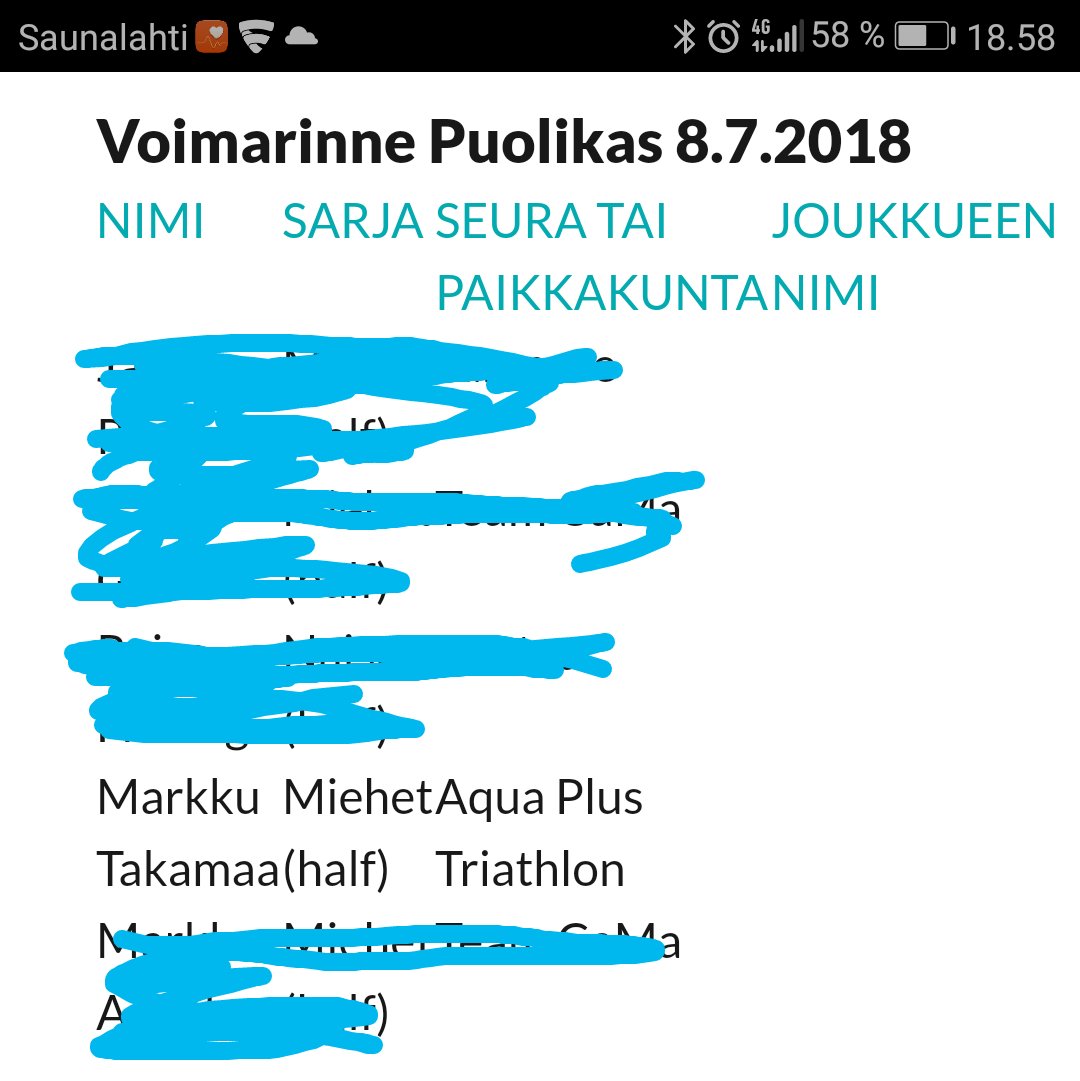 MarkkuTakamaa's tweet photo. Nonii,  nimi jo listalla. Kyllä tietää miksi hyppää altaaseen! #triathlonkoulu #triathlontreeni #uintitreenit #isoinvedoin #eteenpäin https://t.co/C8qPty2tSw
