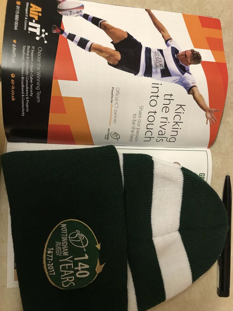 AirITLtd's tweet photo. Fantastic performance @NottinghamRugby excellent game to watch and ice cool under pressure to take it with the last kick #GreenNWhites #PartIfTheTeam https://t.co/iw6tREyFyU