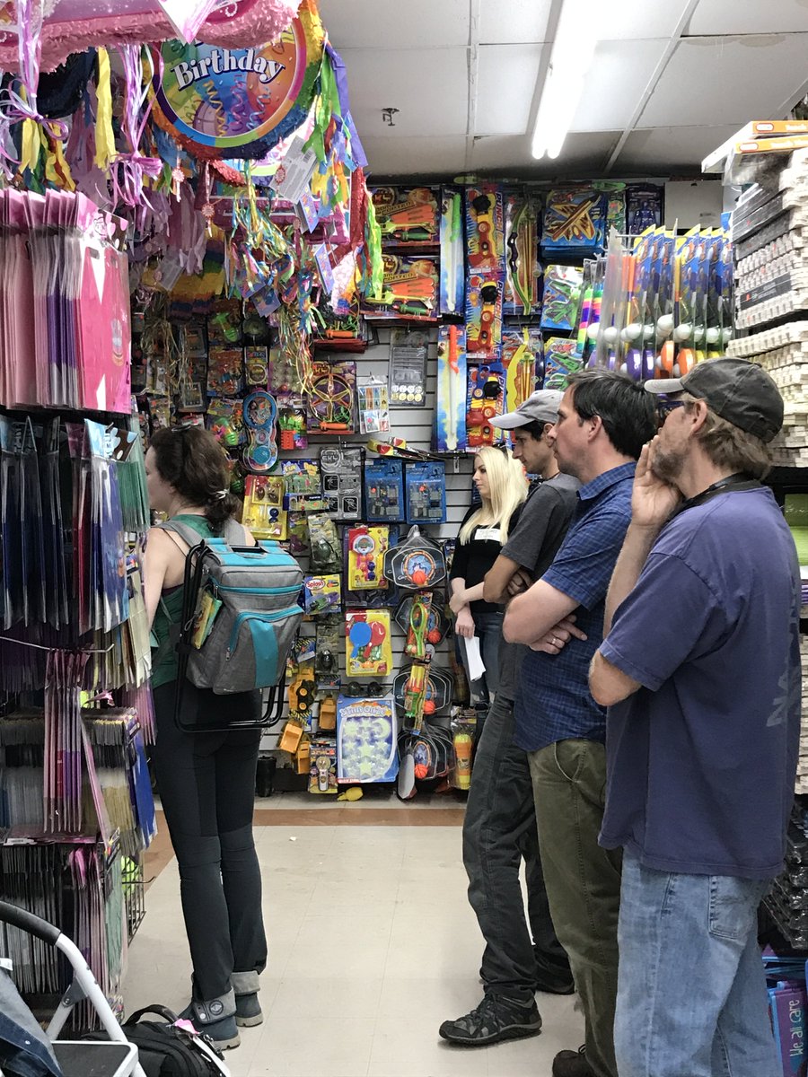 SeaOakAmazon's tweet photo. Filming or shopping? #seaoak, #seaoakamazon, #99centstoreamerica, #georgesaunders. Watch and review now on @AmazonVideo https://t.co/L7XZ0EAjEW https://t.co/jODwW8JdEA