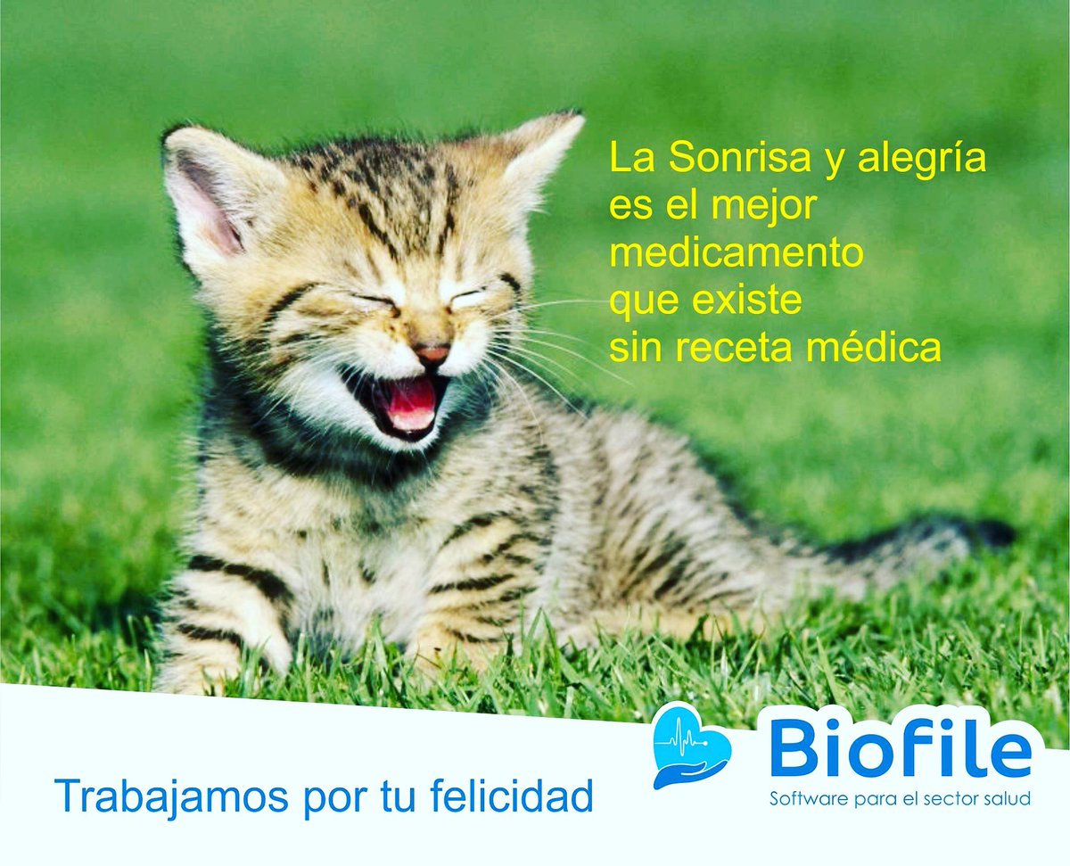BiofileComCo's tweet photo. 🤣La Sonrisa y Alegría💃🕺
es el mejor medicamento💊
que existe sin receta médica.
Trabajamos por tu Felicidad😁
#biofile #historiaclinica #hc https://t.co/FIC8rNIvqe