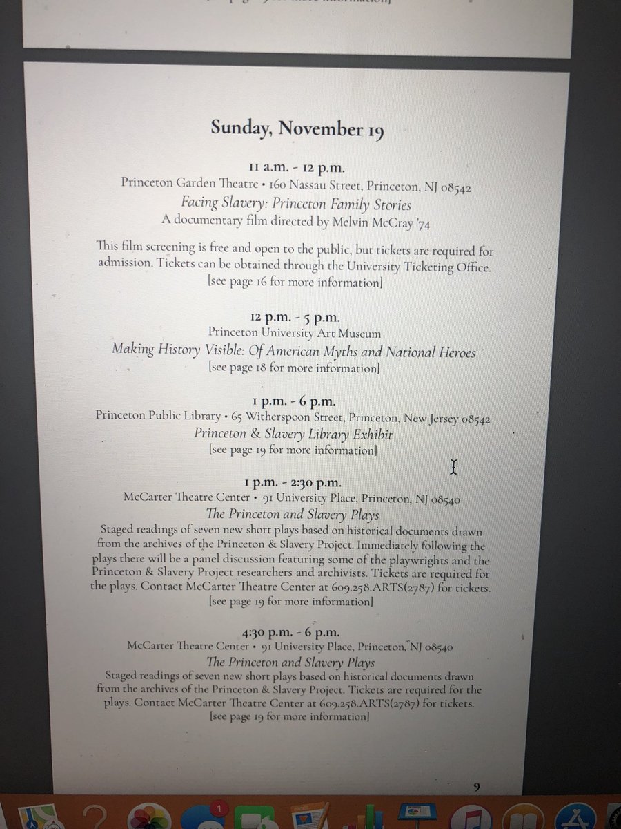 grace_masback's tweet photo. In case you missed all the excitement yesterday, check out all of the other #PrincetonAndSlavery events happening today. You won’t be sorry! https://t.co/o2V0VQbtaG