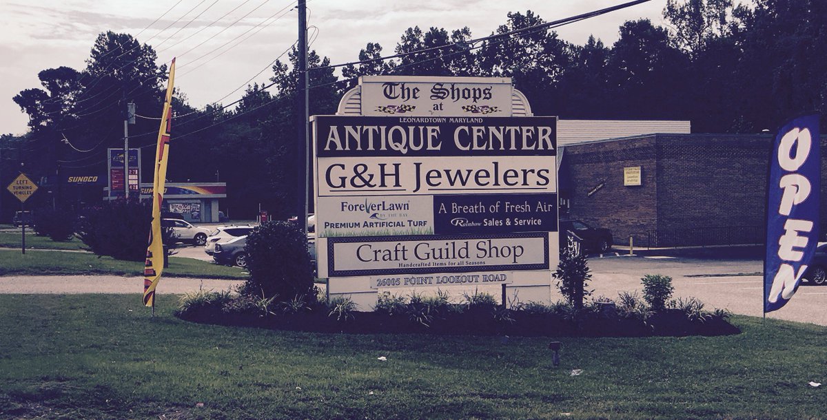 Vintage Picture of Sign Frontage Point Lookout Rd. Leonardtown