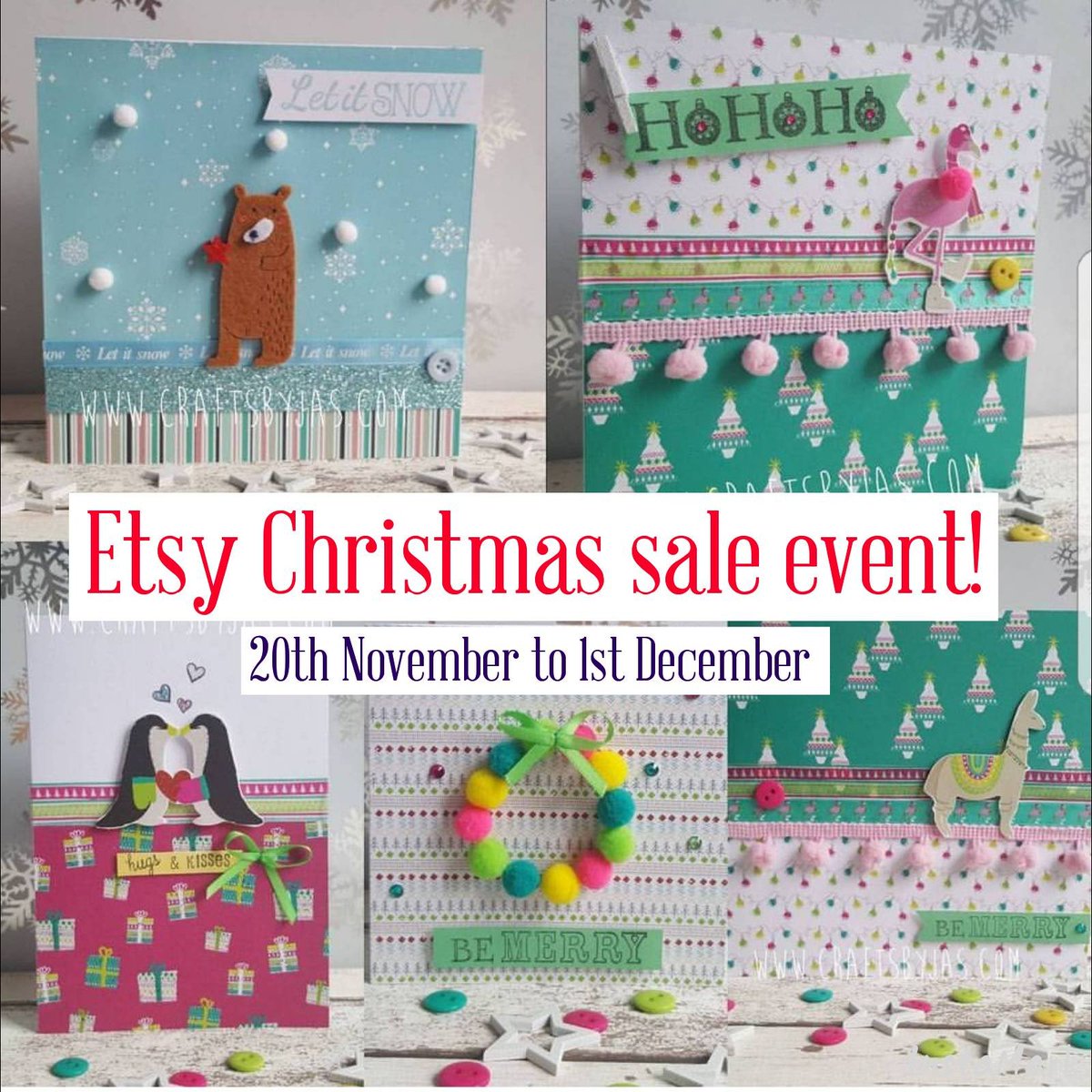 Shop my christmas event: 15% off. #christmassale #handmadechristmascards etsy.me/2jGeuZu