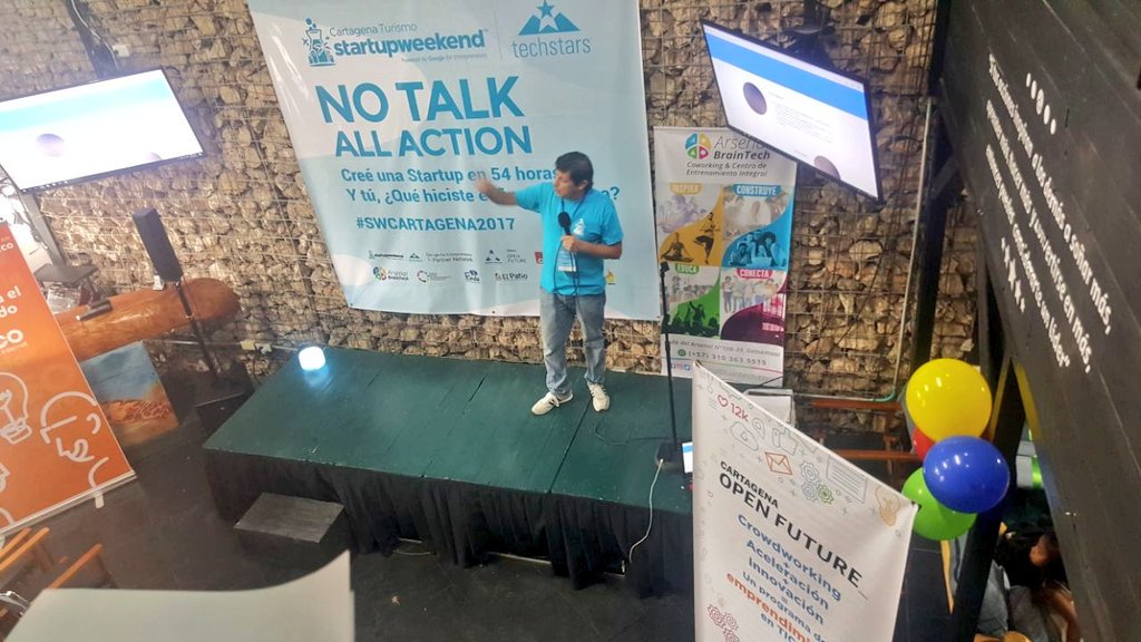 camcartagena's tweet photo. Los emprendedores se preparan para el último Pitch frente a los jurados. En los próximos minutos, una final intensa. #SWCartagena2017 #TGSW2017 @SWCartagenaCol @techstars https://t.co/Nal6hkRIfs