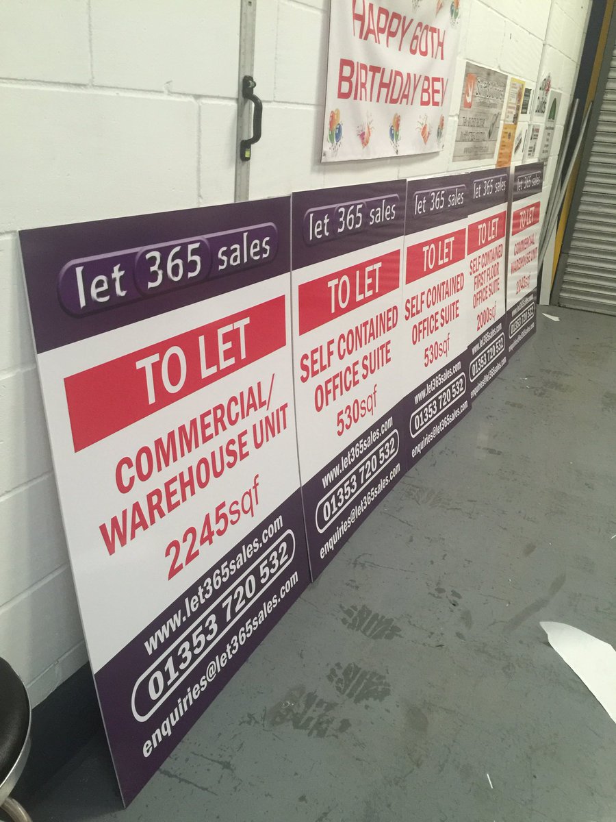 A selection of large commercial estate boards