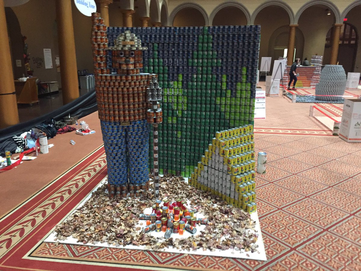 TheDewberryWay's tweet photo. And it's complete! More than 4,000 cans for @foodbankmetrodc. All of the teams did a great job, so be sure to stop by the @BuildingMuseum this week to check out the structures and vote. https://t.co/WLecIvI1zs